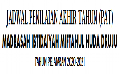 JADWAL PENILAIAN AKHIR TAHUN (PAT)